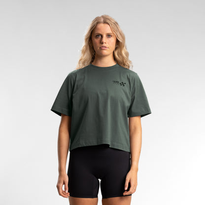 Checkered Relaxed Tee Women's MILITARY