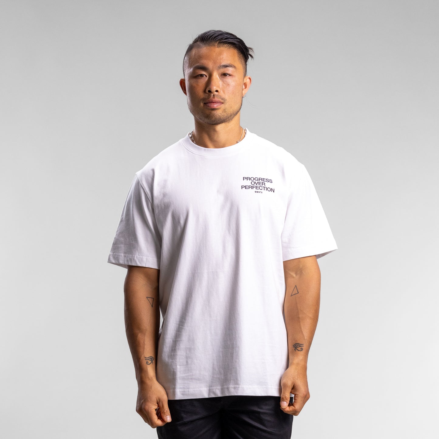 Progress Block Tee Unisex WHITE